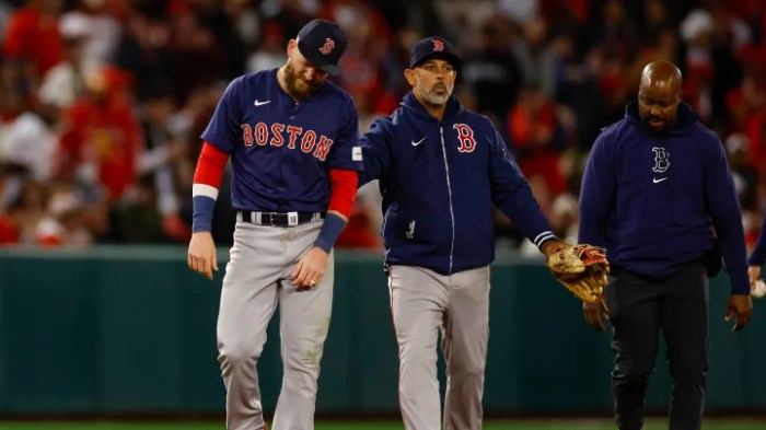 Red Sox aren't worried about Trevor Story's scary splits Trevor story 5 rbis red sox storm past yanks 10 7