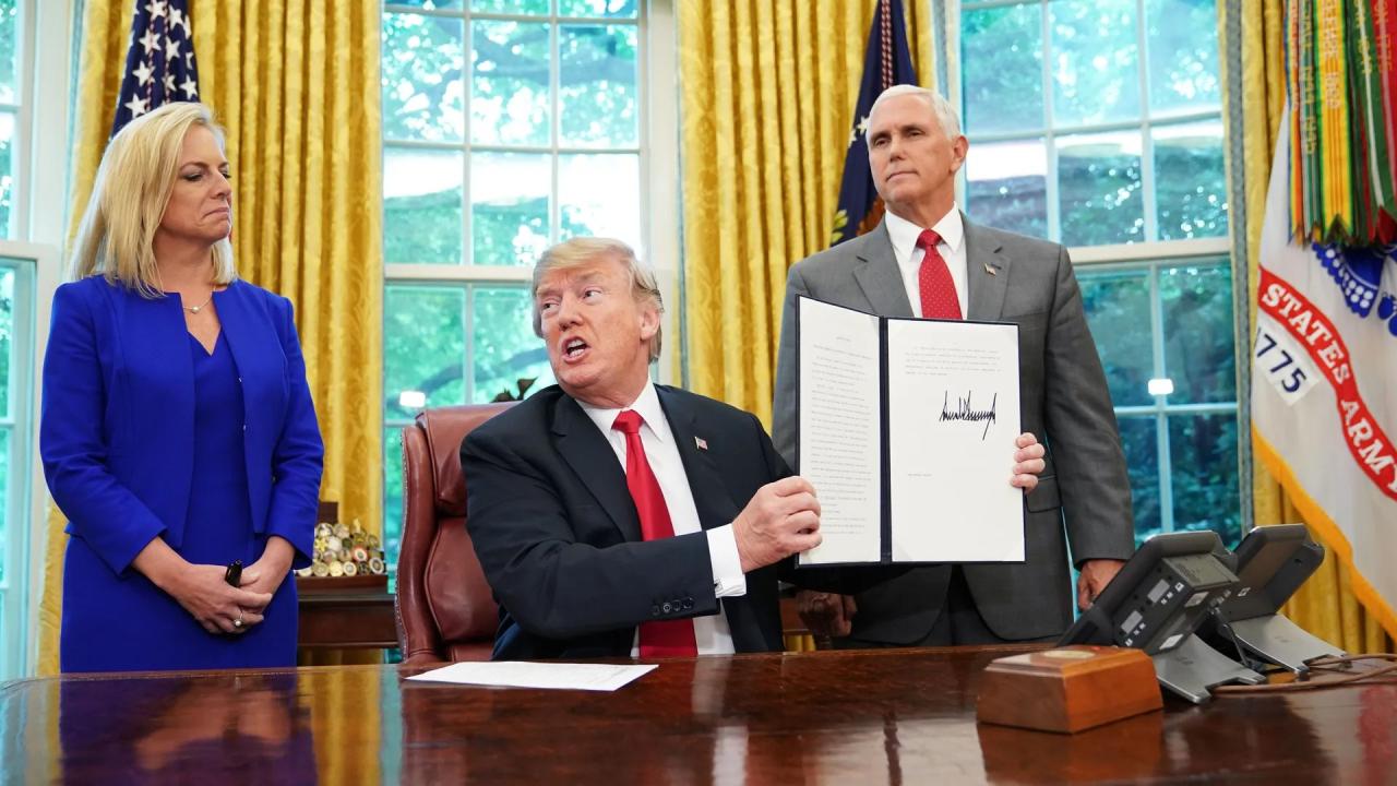 Trump executive order reverses foreign abortion policy - BBC News Trumps executive order gender abortion rights