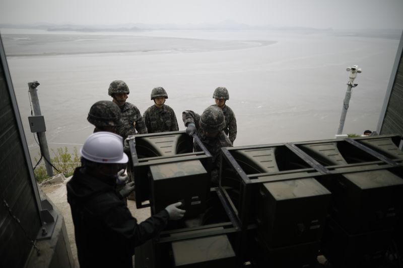 North and South Korea on Alert Over Loudspeakers Blaring Propaganda ... North korea appears have stopped loudspeakers blasting noise seoul says