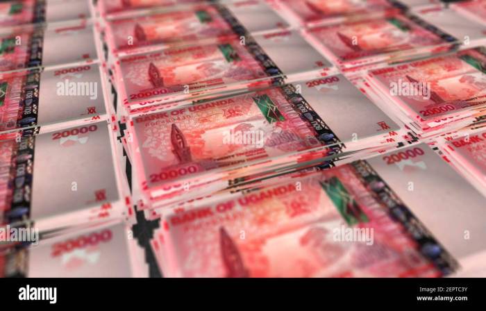 Vector Illustration Ugandan Shilling Notes Flying Stock Vector (Royalty ... Ugandan shilling broadly stable under mild pressure