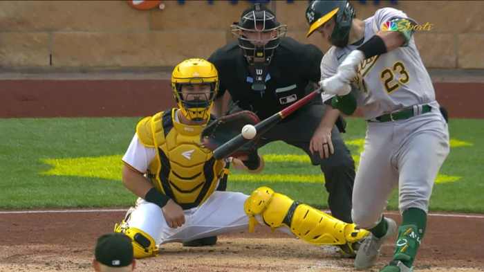 Measuring the stats on Shea Langeliers' home run | 09/11/2023 | Athletics Athletics place c shea langeliers oblique il