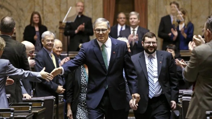 Inslee criticizes Trump’s ‘bombastic chaos’ on immigration - POLITICO Jay inslee acceptance speech