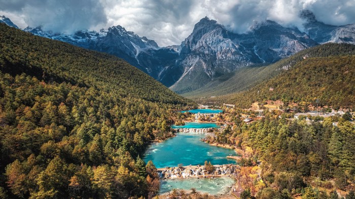 Aerial view of Blue Moon Lake with Jade Dragon Snow Mountain, Lijiang ... China issues rare earth licenses suppliers top 3 us automakers sources say