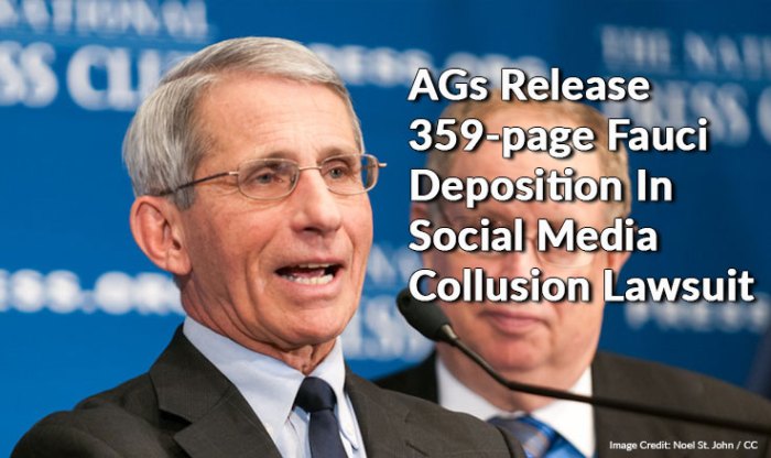 Attorneys General Release 359-page Fauci Deposition In Social Media ... Capital one must face social media creators lawsuit alleging stolen commissions