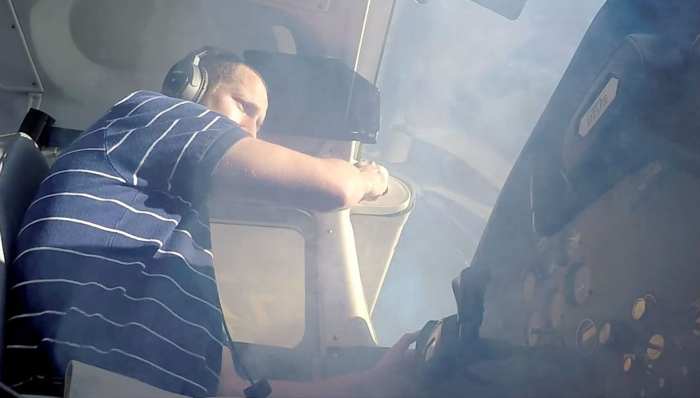 Situation In Cockpit Aircraft Airbus A330 CEO Stock Image ... Smoke cockpit forces budapest lyon flights emergency landing austria