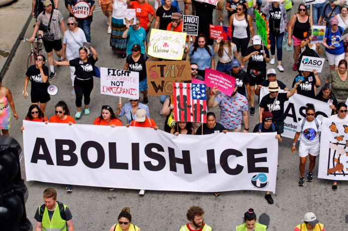 ICE Protesters Block Entrance to Federal 'Deportation Court,' Say ... Ice immigration protests la national