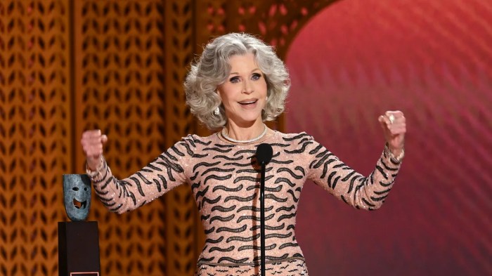 Jane Fonda SAG Awards speech takes aim at Trump Jane fonda sag awards speech