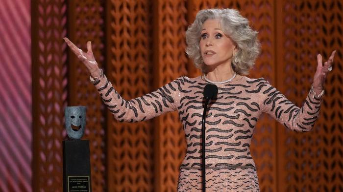 Jane Fonda SAG Awards speech: 'Empathy is not weak or woke' | kens5.com Jane fonda sag awards speech