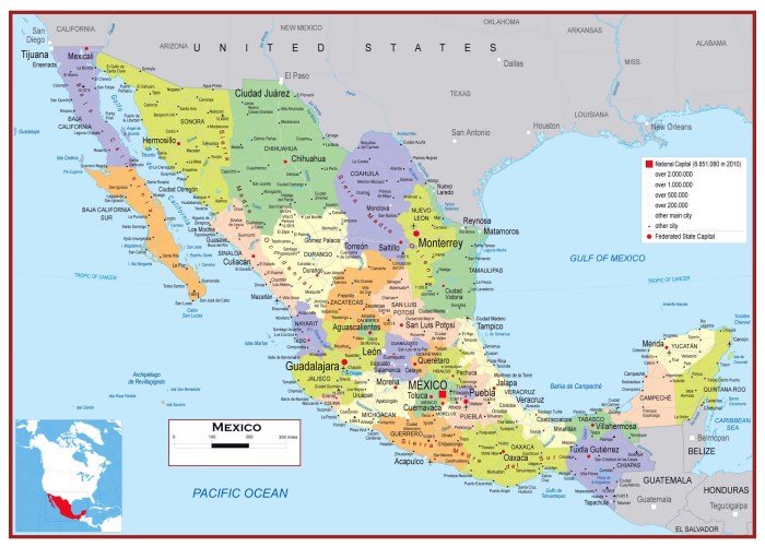 Large detailed political and administrative map of Mexico with roads ... Mexico seen renewing its approval nippon steel us steel tie up thursday sources