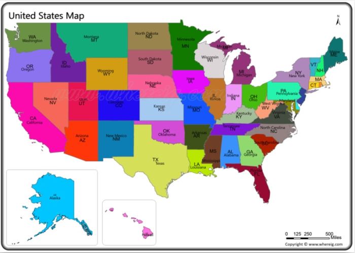 United States Map (US Map), High Resolution USA Map, List of States in USA Us backed gaza humanitarian foundation says all aid distribution sites are