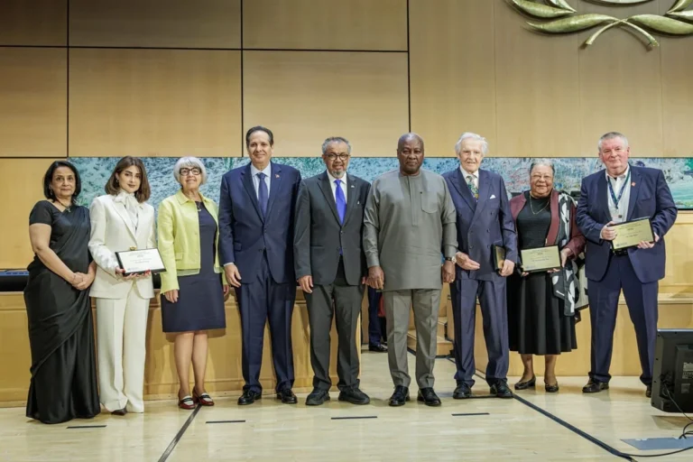 World Health Assembly Honors Four Global Health Leaders for Lifetime Achievements