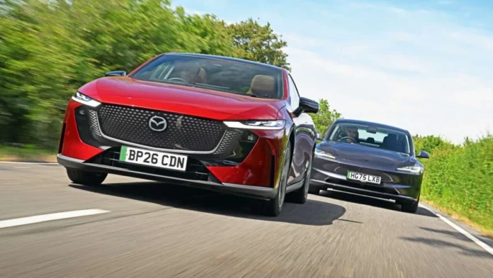 tesla-model-3-vs-mazda-6e-japanese-newcomer-takes-on-ev-royalty-auto-express