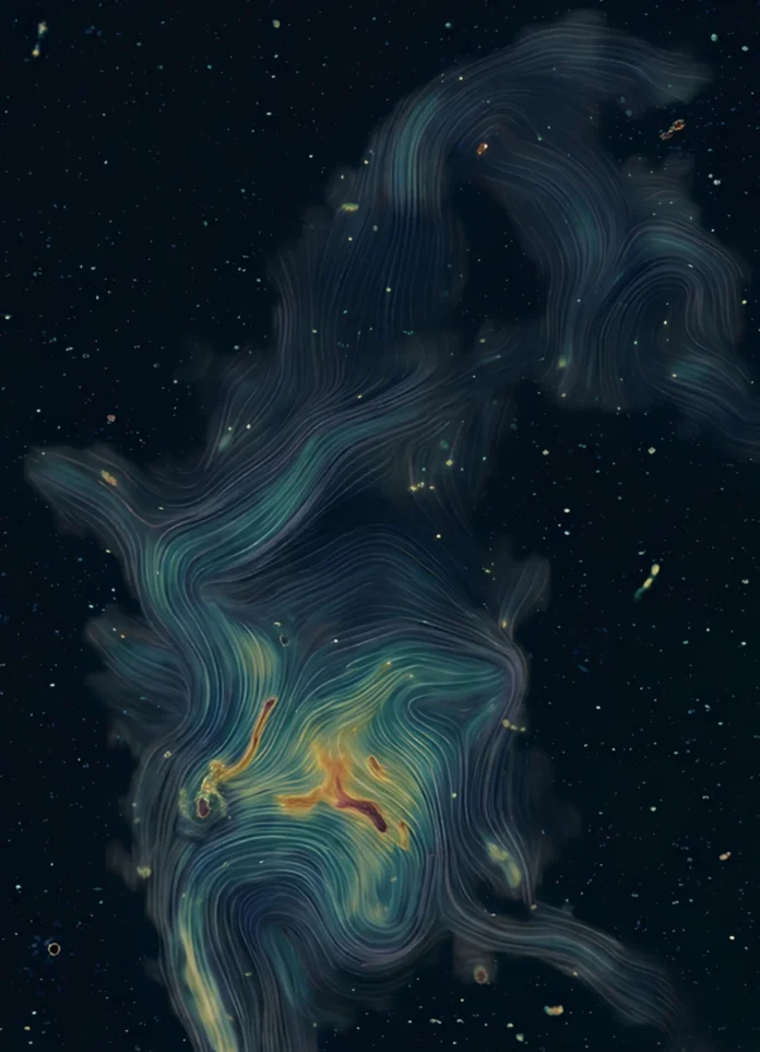 unveiling-the-invisible-tapestry-astronomers-map-the-magnetic-field-of-an-entire-galaxy-cluster-for-the-first-time