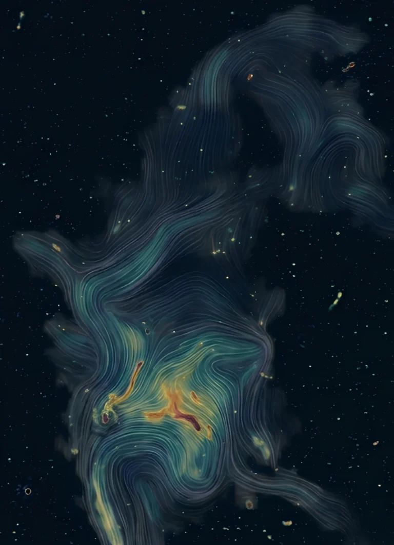 Unveiling the Invisible Tapestry: Astronomers Map the Magnetic Field of an Entire Galaxy Cluster for the First Time