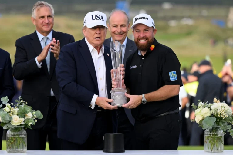 President Donald Trump Announces Removal of 10 Percent Tariff on Irish Whiskey During Irish Open Ceremony